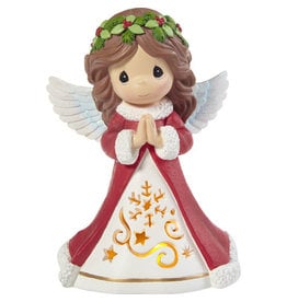 Precious Moments Christmas  Winter Angel LED Figurine - May Peace Surround You