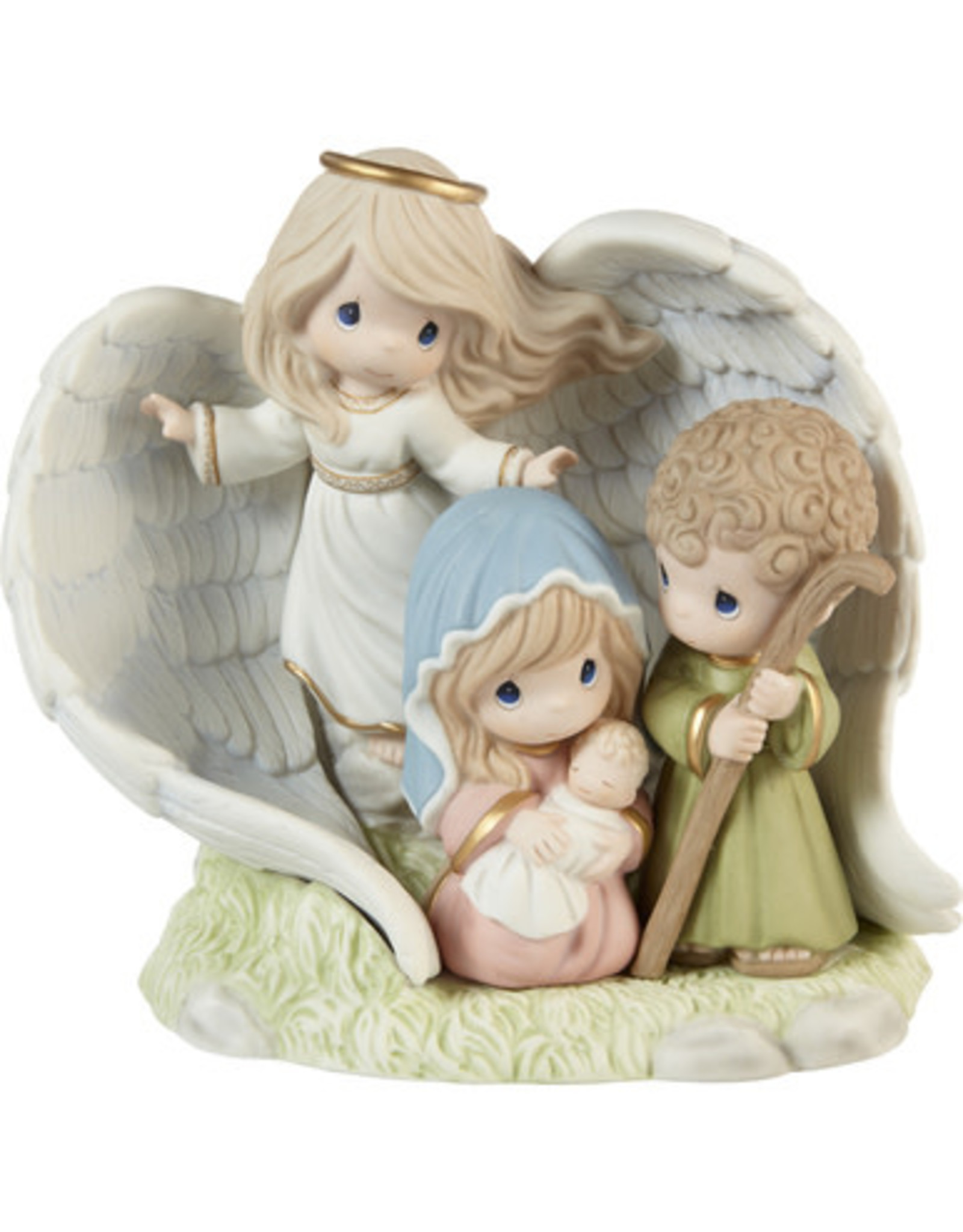 Precious Moments Behold the Newborn King Limited Edition - Angel Enveloping Holy Family