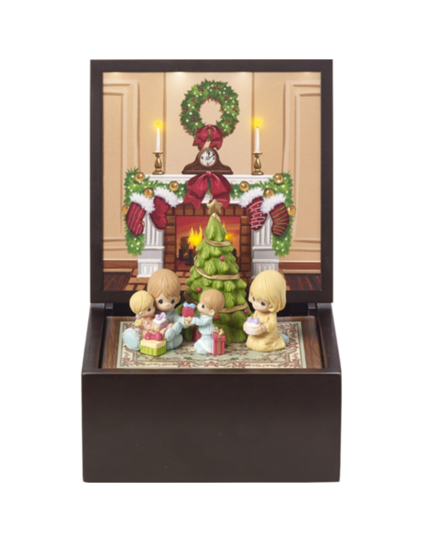 Precious Moments Set/5 Family Christmas Heirloom LED Musical