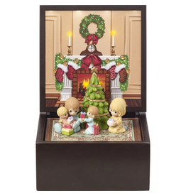 Precious Moments Set/5 Family Christmas Heirloom LED Musical