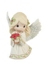 Precious Moments Annual Angel w/Red Poinsettia Figurine