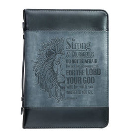 CAG Be Strong Lion Two-Tone Bible Cover - Joshua 1:9 - Large