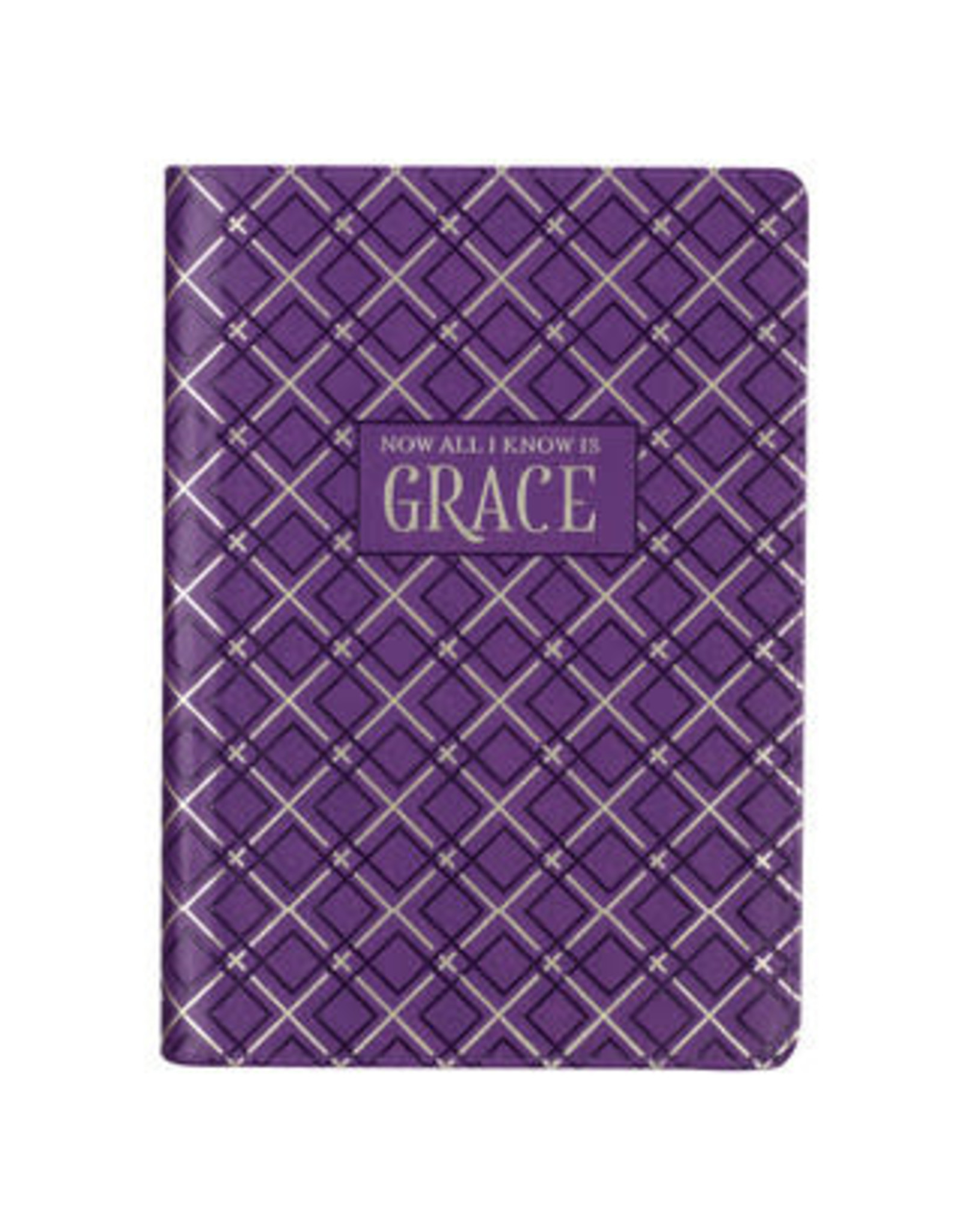 Christian Art Gifts All I Know is Grace - Purple Faux Leather Classic Journal with Zipped Closure