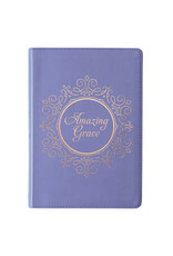 Christian Art Gifts Amazing Grace - Blue Faux Leather Classic Journal