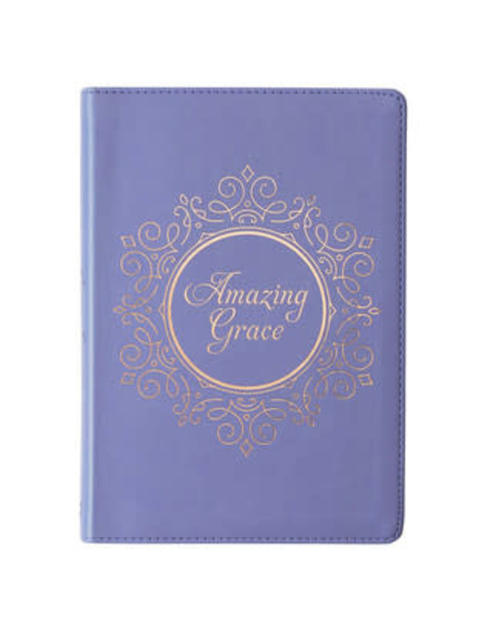 Christian Art Gifts Amazing Grace - Blue Faux Leather Classic Journal