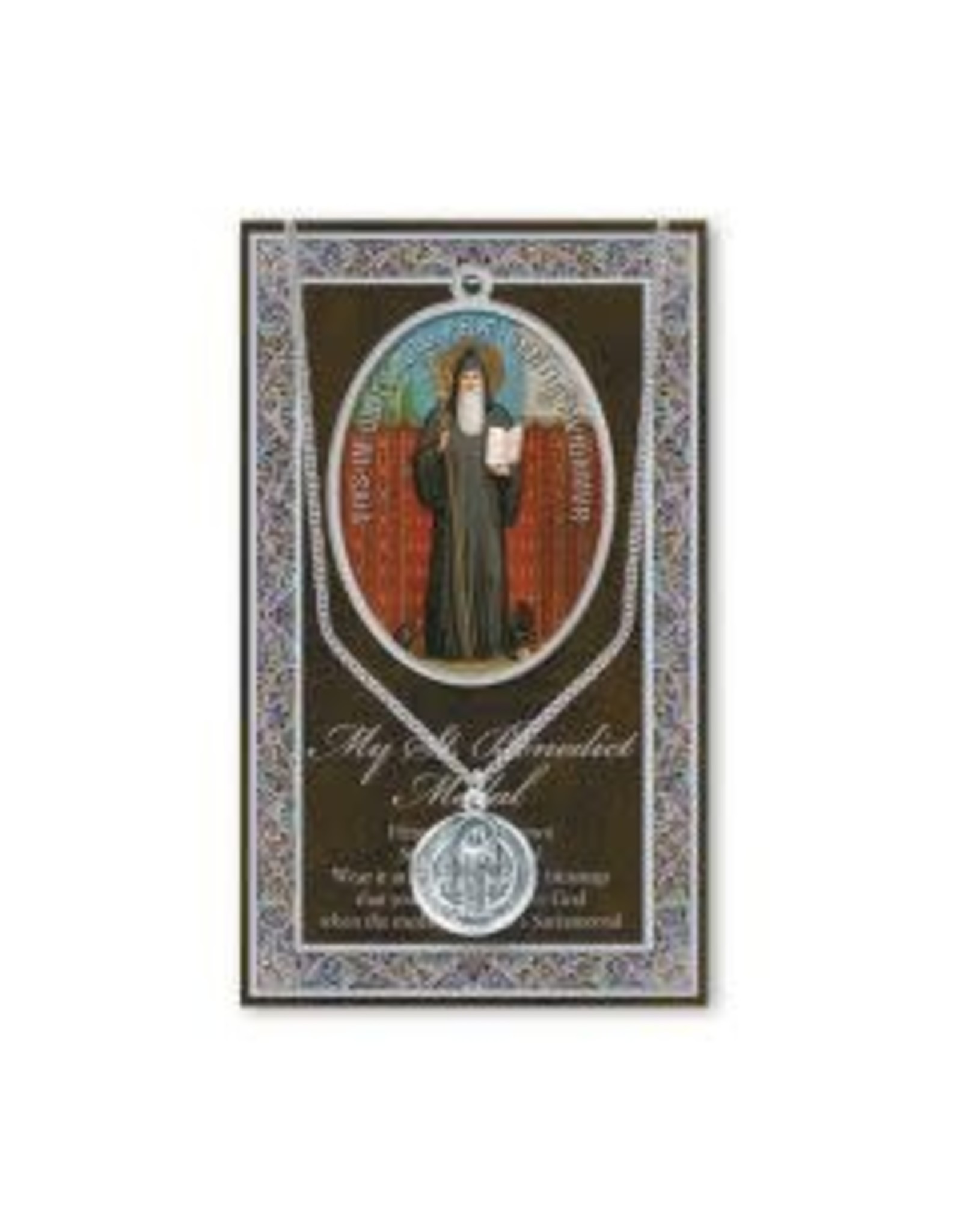 Hirten Saint Medal with Prayer Card - St. Benedict