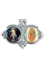 Hirten Divine Mercy / Our Lady of Guadalupe Visor Clip