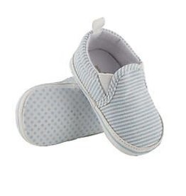 Shoes - Blue Stripe Canvas, 6-12 months