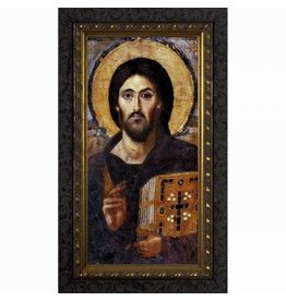 Nelson Christ Pantocrator Icon - Ornate Dark Framed Art