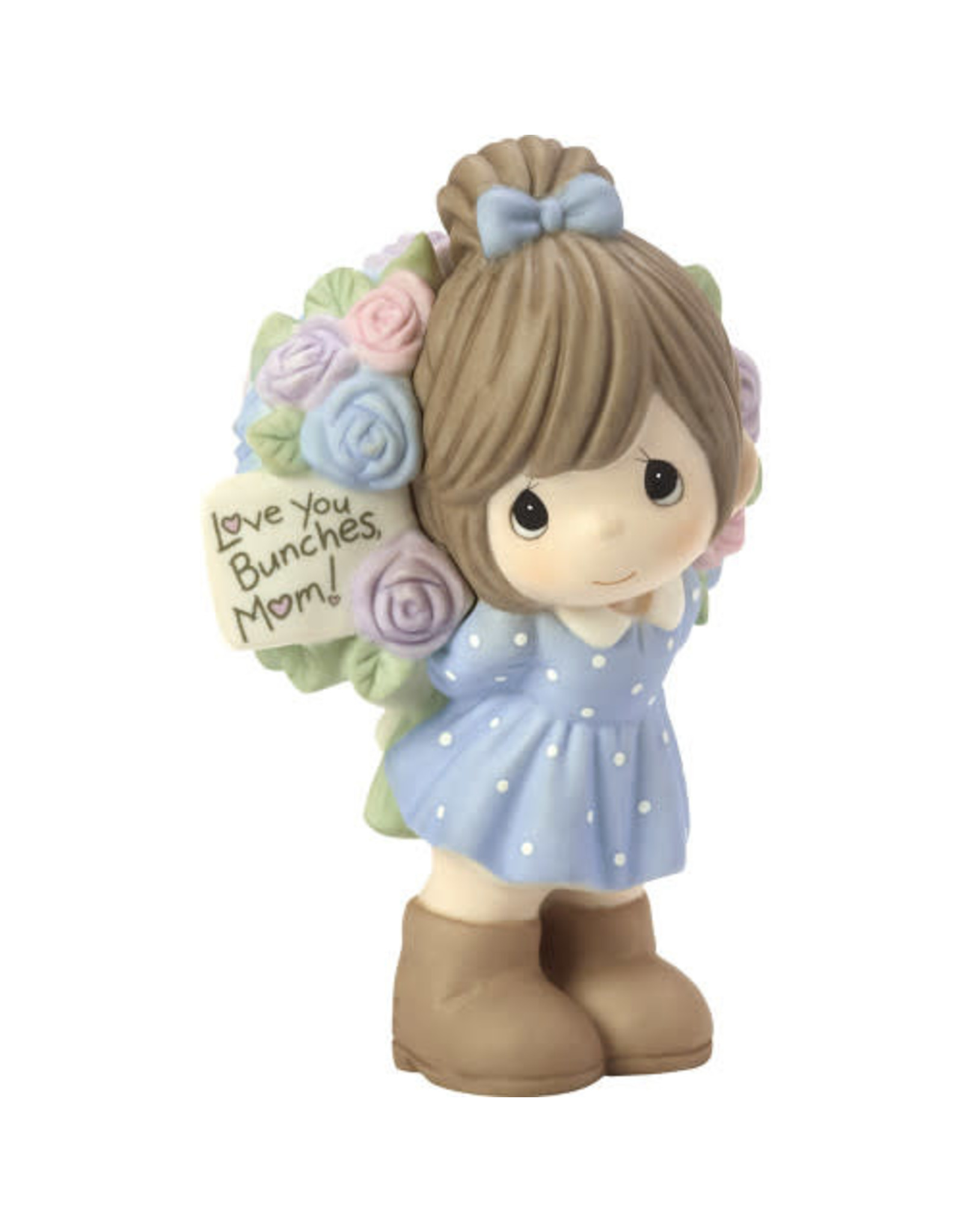 Precious Moments Love You Bunches, Mom! Bisque Porcelain Figurine,  Girl