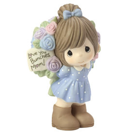 Precious Moments Love You Bunches, Mom! Bisque Porcelain Figurine,  Girl
