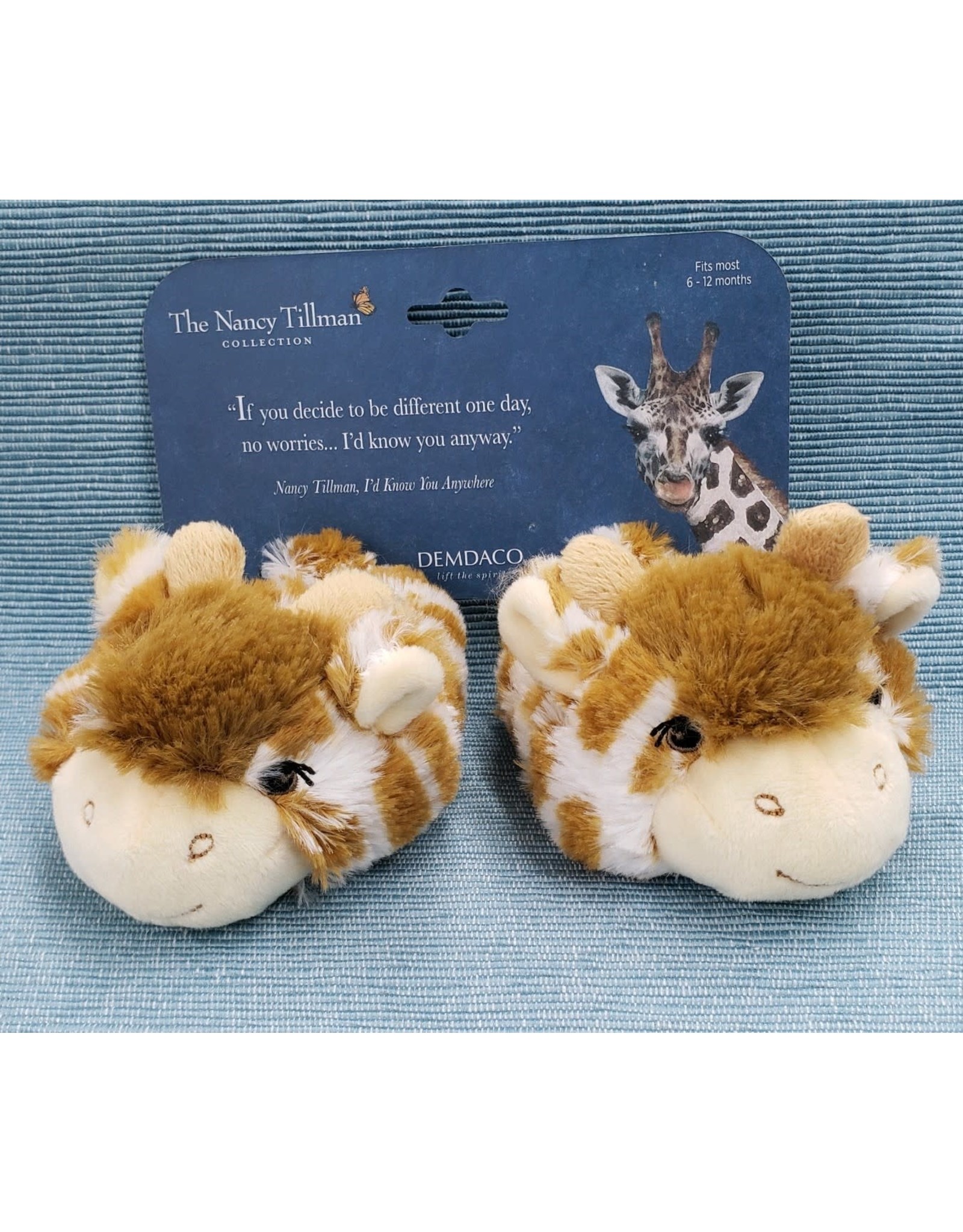 Demdaco Giraffe Baby Booties - Nancy Tillman Collection (6 - 12MO)