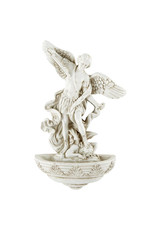 Christian Brands St Michael Holy Water Font - Satin Finish  9"