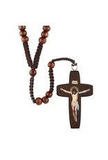 CBC-Berkander Hand Painted Wood Bead Cord Rosary