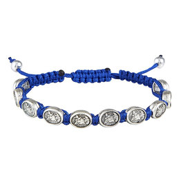 CBC - A St. Michael Medal Cord Bracelet - Blue