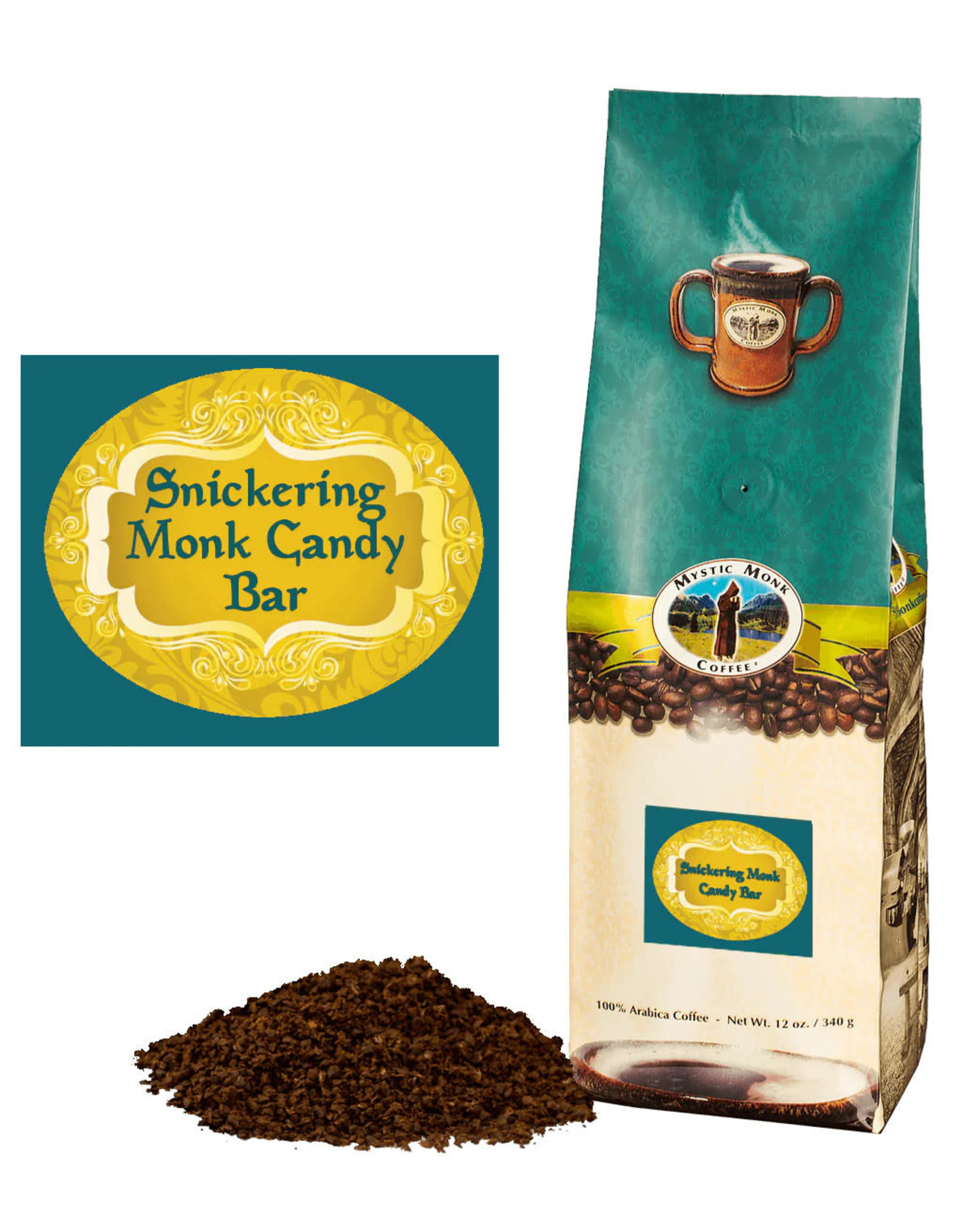 Mystic Monk Mystic Monk Snickering Monk Candy Bar Ground Coffee 12oz