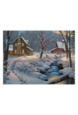 Rivers Edge Products Warm and Cozy - LED Art 16" x 12"