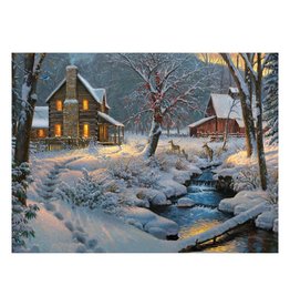 Rivers Edge Products Warm and Cozy - LED Art 16" x 12"