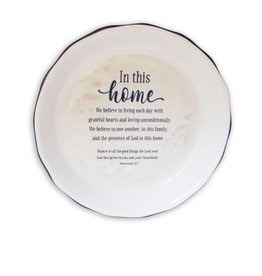 Cathedral Art In This Home Pie Plate 10 1/2"  - Boxed