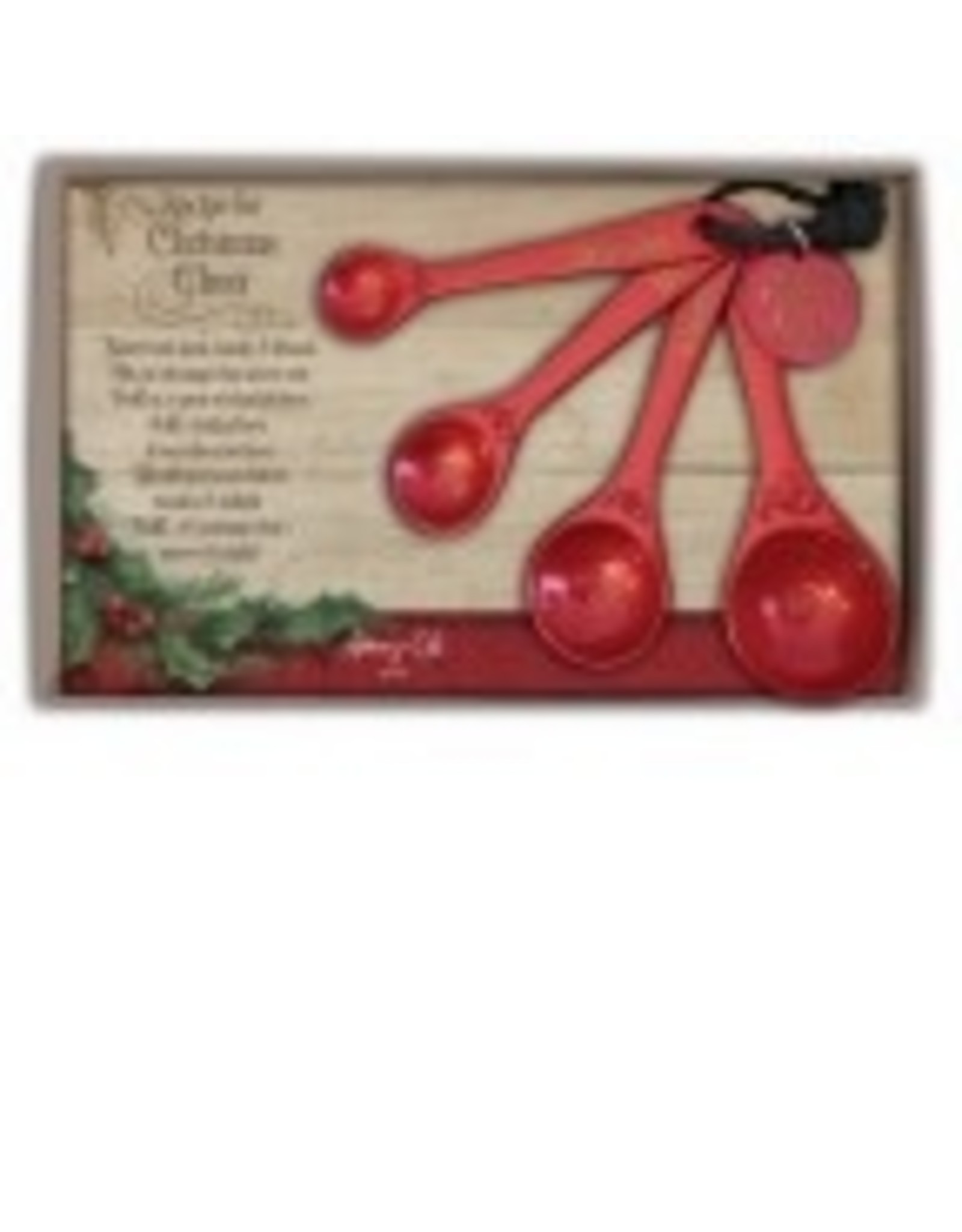Cathedral Art Red Christmas Cheer Measuring Spoon Set