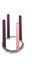 Cathedral Art Holly and Ivy Advent Wreath, 7" with Set of 4 Candles