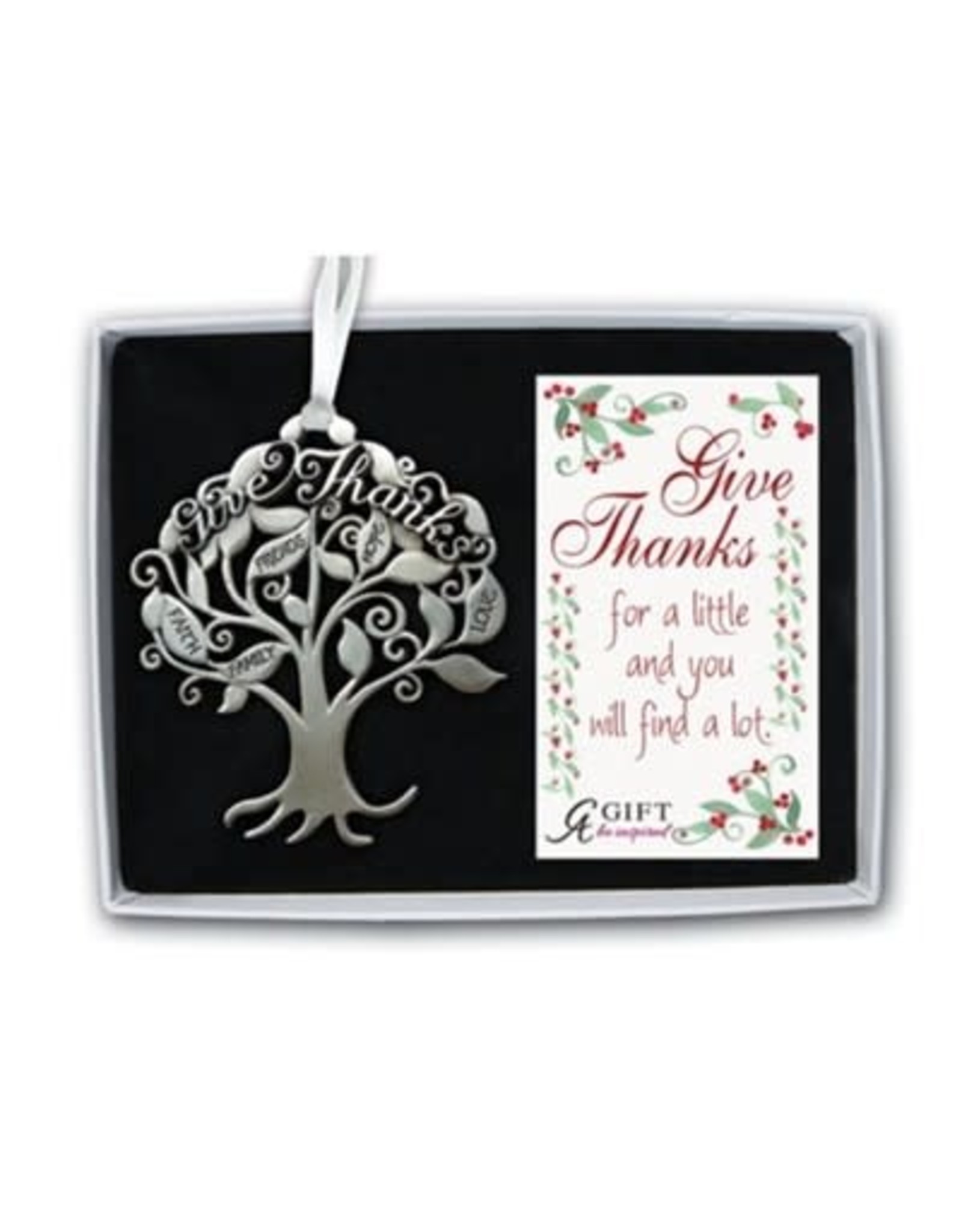 Cathedral Art Give Thanks Tree Ornament, Boxed