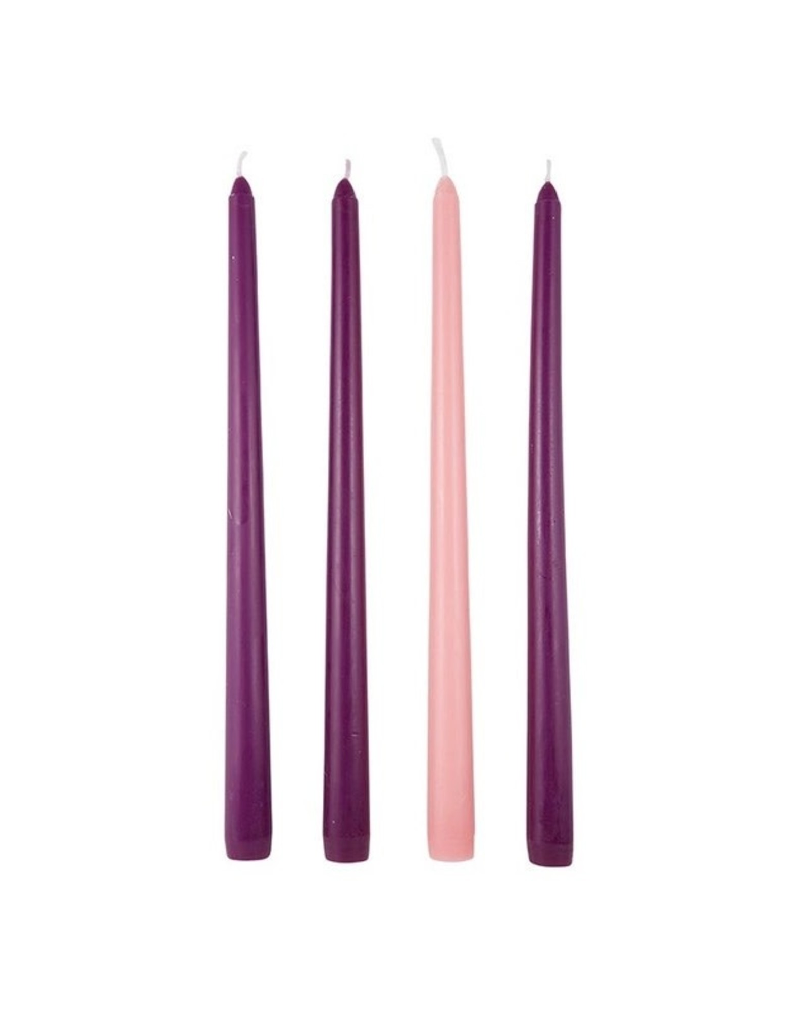 CBC-Christmas 12" Advent Taper Purple and Pink Candles, Set of 4