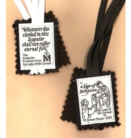 Miraculous lady of roses Brown Scapular  - Brown Cord w English PKG