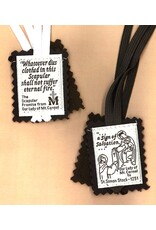 Miraculous lady of roses Brown Scapular - Brown Cord w Spanish PKG