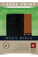 Compact Edition Bible Large Print Leather Like BLK/TAN NLT Index