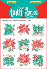 Christmas Poinsettia Stickers