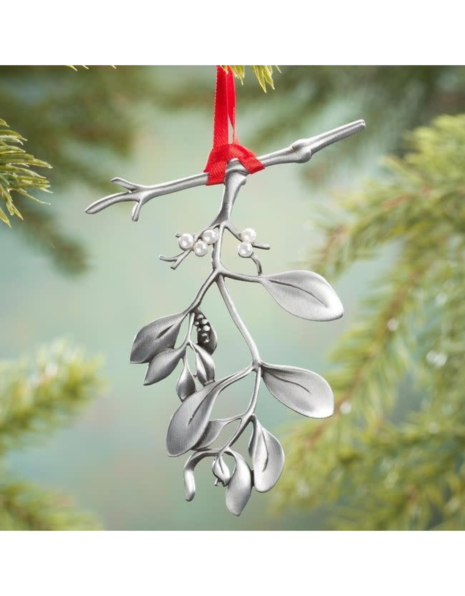 Abbey + CA Gift Mistletoe Ornament with Pearls and Prayer Card