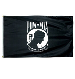 Annin Annin - Nyl-Glo Pow-Mia Flag Black Double  3x5