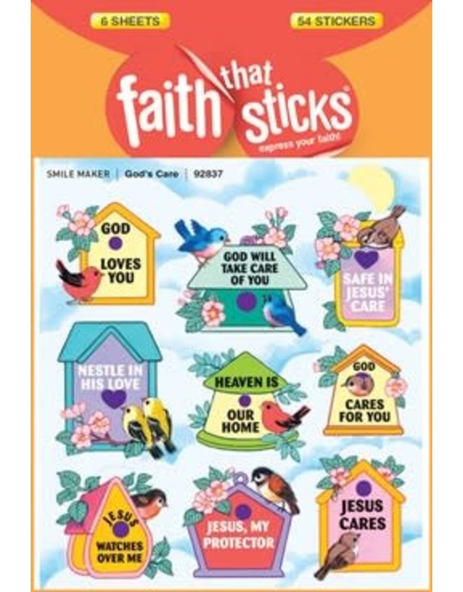 Faith that Sticks God's Care - Stickers
