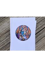 Bright Greetings Madonna and Child sun-catcher greeting card