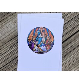 Bright Greetings Madonna and Child sun-catcher greeting card