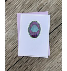 Bright Greetings Baptism shell suncatcher greeting card with scripture