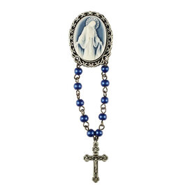 CBC - A Our Lady of Grace Cameo Rosary Pin