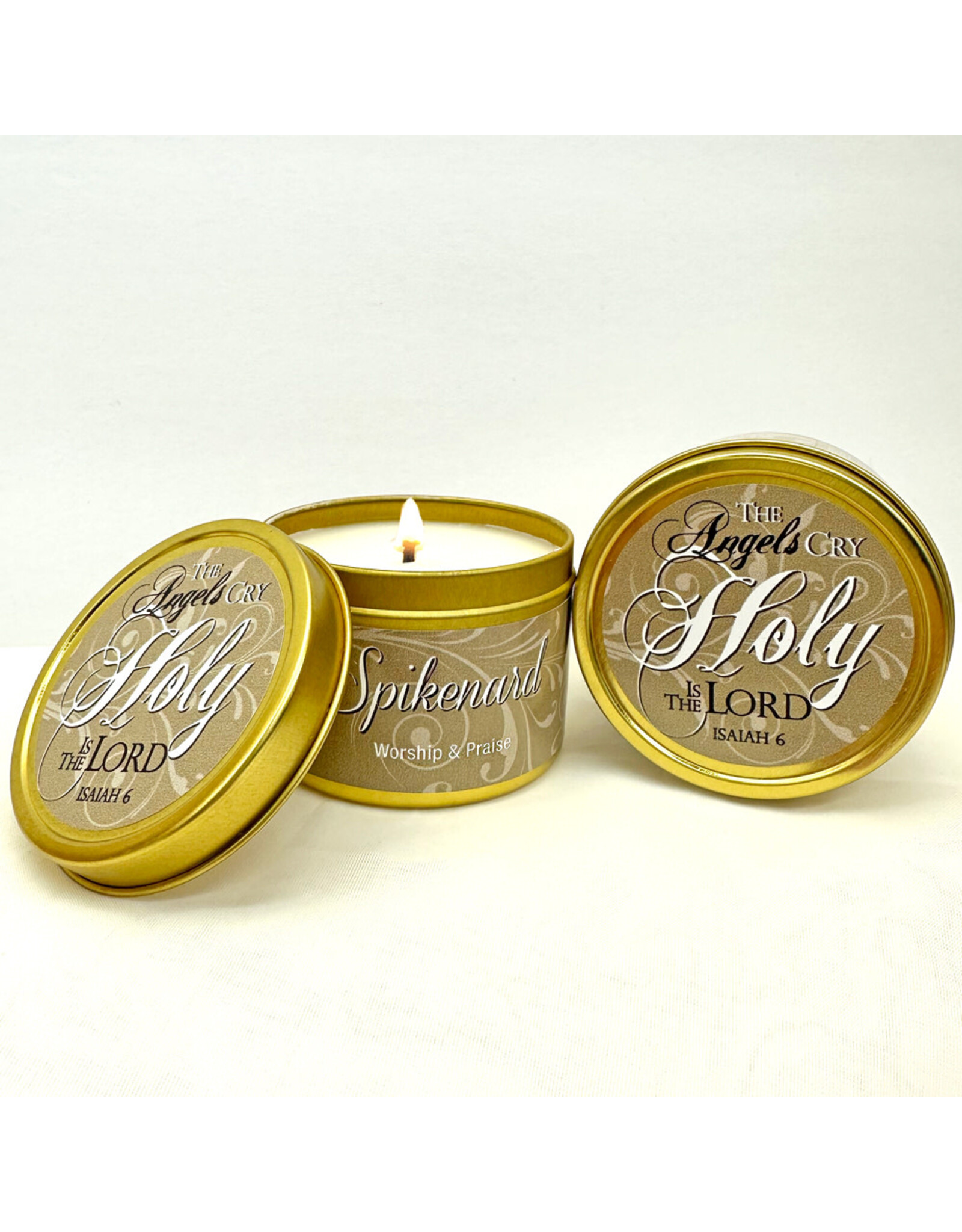 Abba Christian Products Candle Tin: The Angels Cry -  Spikenard 5 oz Abba Oil