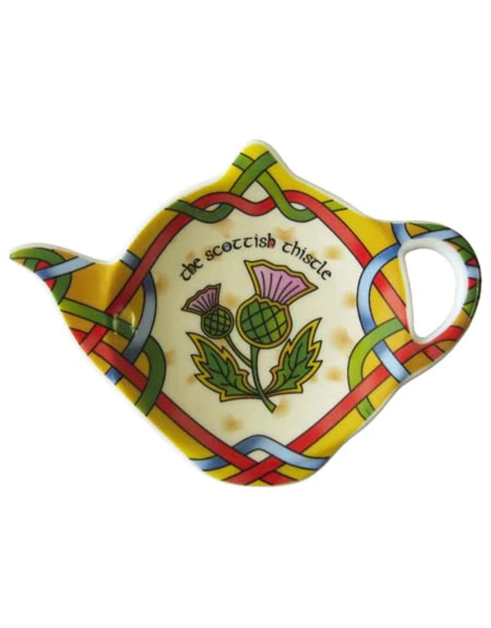 Clara Crafts Scottish Thistle Tea Bag Holder - Scottish Weave  w/ gift box