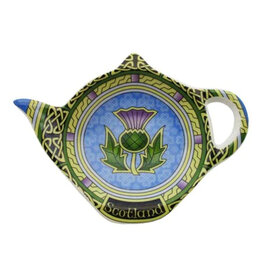 Clara Crafts Thistle Tea Bag Holder - Celtic Window  w/ gift box