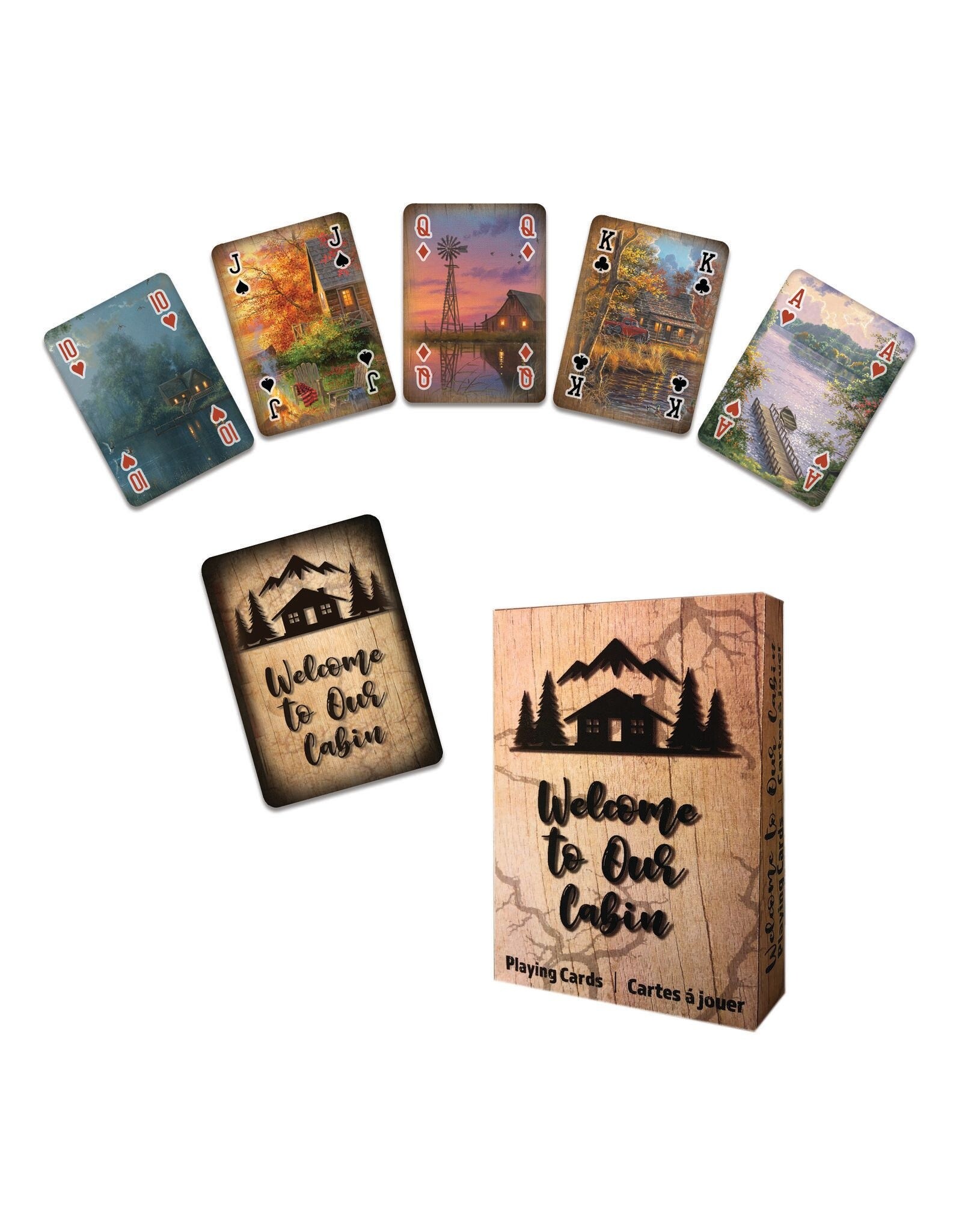 Rivers Edge Products Playing Cards - Welcome to our Cabin