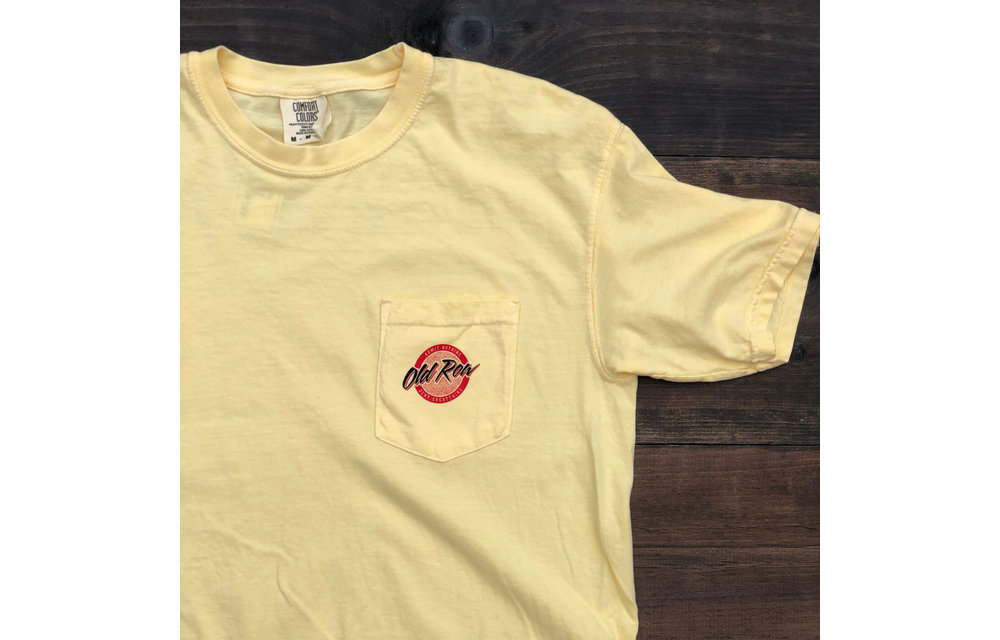 Old Row Spicy Shot Short Sleeve T-Shirt - Yellow
