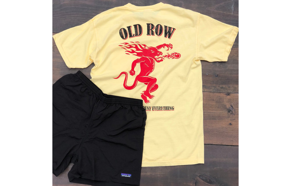 Old Row Spicy Shot Short Sleeve T-Shirt - Yellow