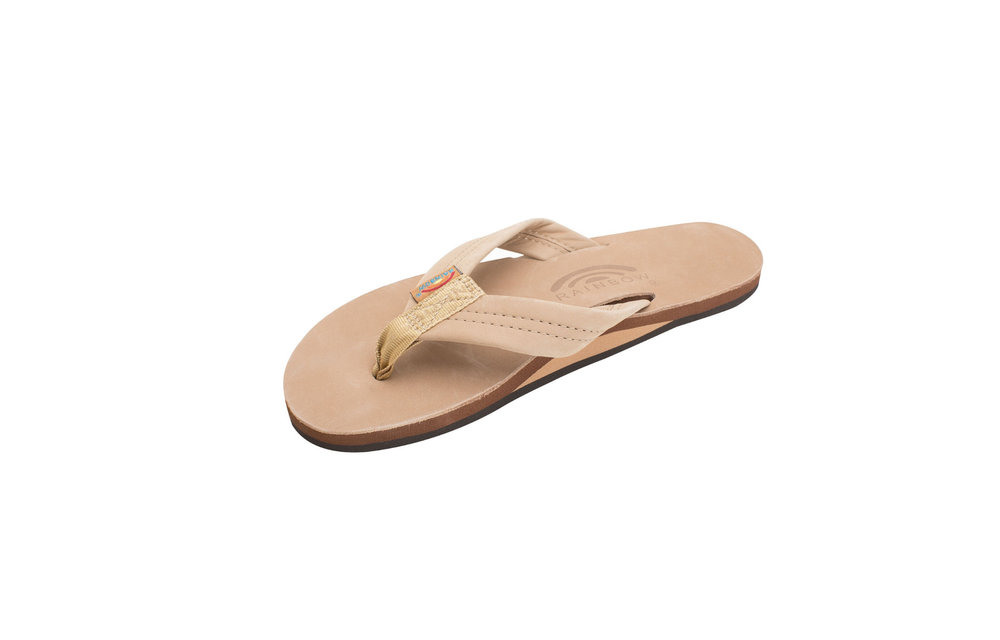 Women's Thick Strap Single Layer Premier Leather Flip Flop