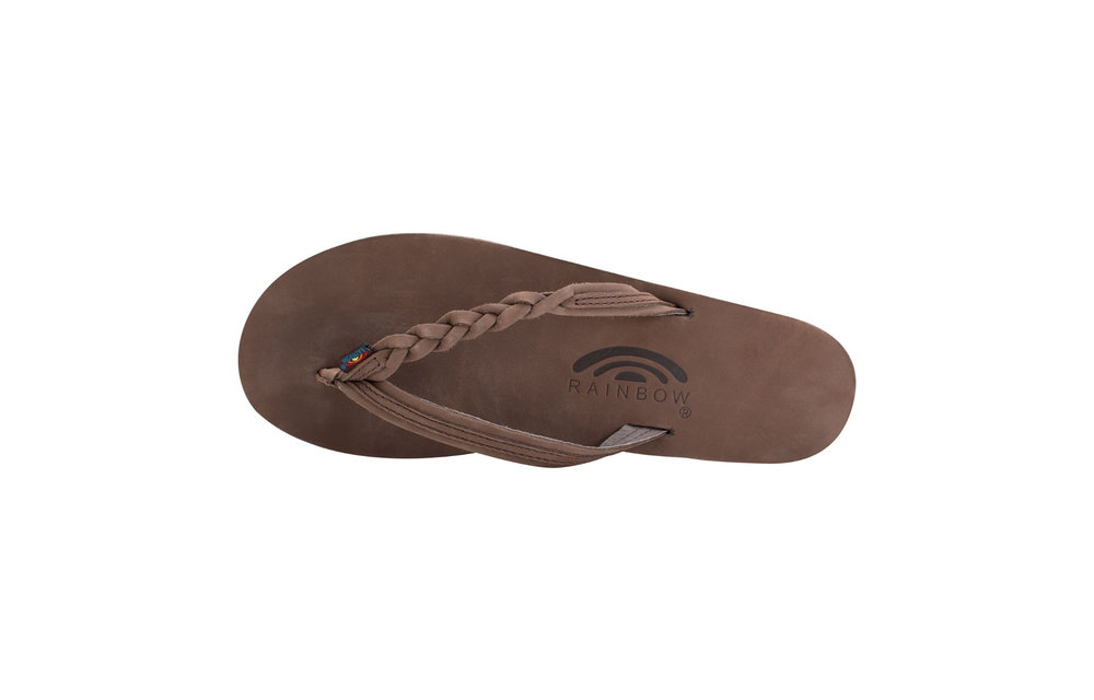 Women's Flirty Braidy Flip Flop-Dark Brown