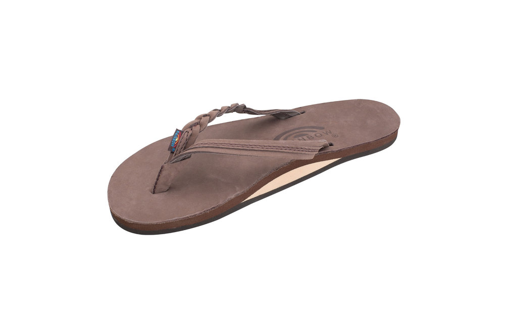 Women's Flirty Braidy Flip Flop-Dark Brown