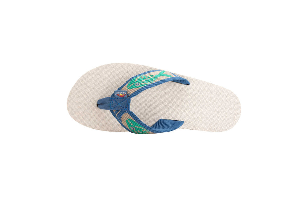 Natural Hemp Fish Pattern Flip Flop