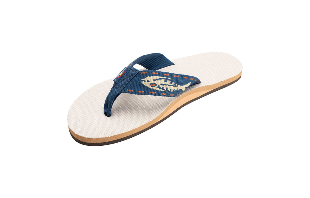 Natural Hemp Fish Pattern Flip Flop