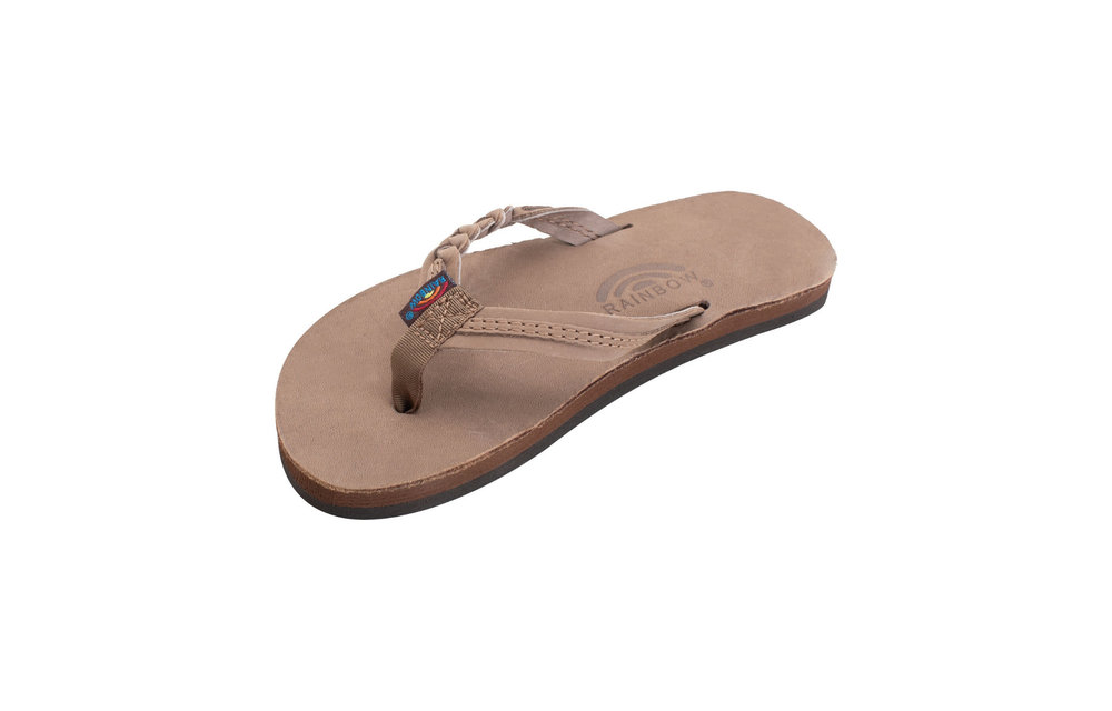 Kids Flirty Braidy Flip Flop Dark Brown